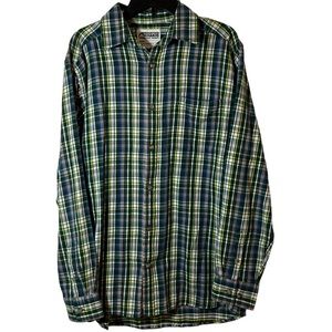 MK Plaid Flannel Button Up Shirt Mens Mountain Khakis
